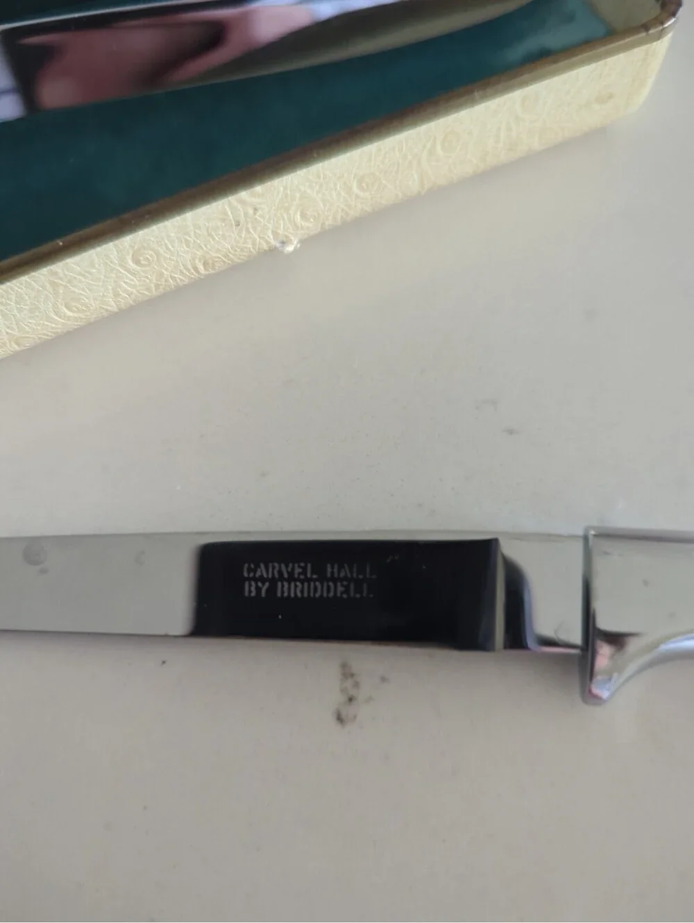 Vintage Set Of 6 Carvel Hall Cutlery Stainless Steel Steak Knives Original Box